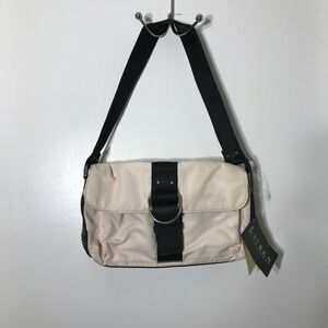 Lauren Ralph Lauren Cream Purse Vintage Nylon Shoulder Bag small Handbag